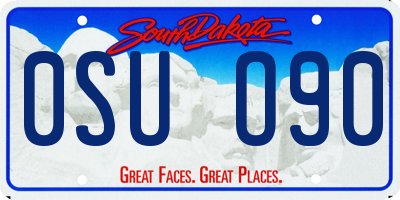 SD license plate 0SUO90