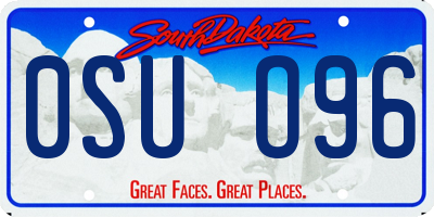 SD license plate 0SUO96