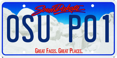 SD license plate 0SUP01