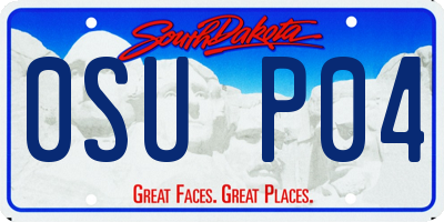 SD license plate 0SUP04