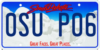 SD license plate 0SUP06