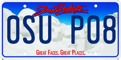 SD license plate 0SUP08