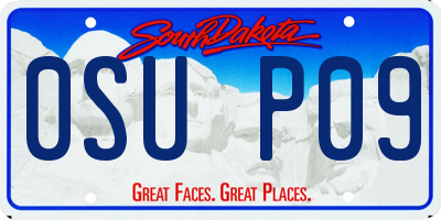 SD license plate 0SUP09
