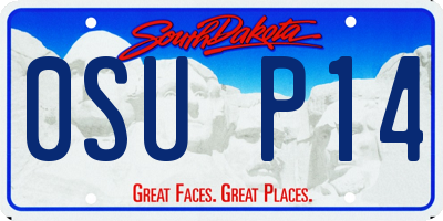 SD license plate 0SUP14