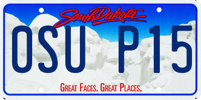 SD license plate 0SUP15