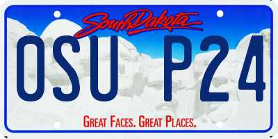 SD license plate 0SUP24