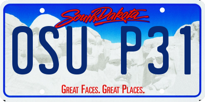 SD license plate 0SUP31