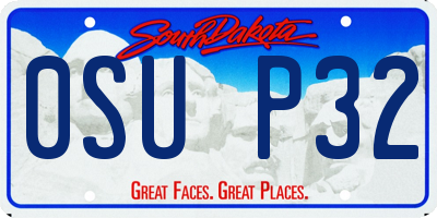 SD license plate 0SUP32