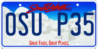 SD license plate 0SUP35