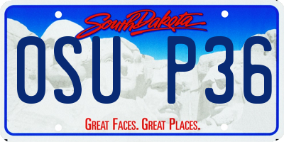 SD license plate 0SUP36