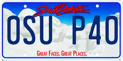 SD license plate 0SUP40