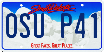 SD license plate 0SUP41
