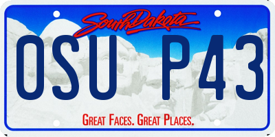 SD license plate 0SUP43