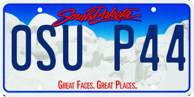 SD license plate 0SUP44