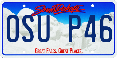 SD license plate 0SUP46