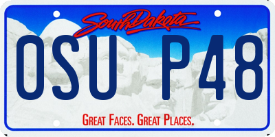 SD license plate 0SUP48
