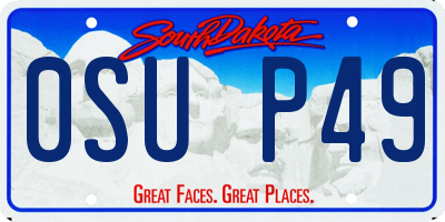 SD license plate 0SUP49
