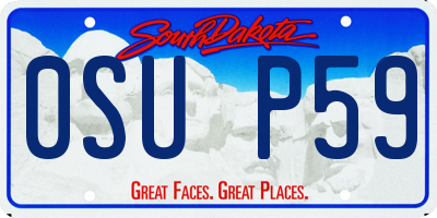SD license plate 0SUP59