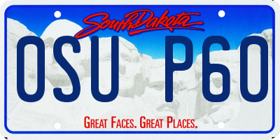 SD license plate 0SUP60