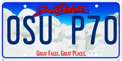 SD license plate 0SUP70