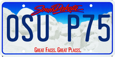 SD license plate 0SUP75