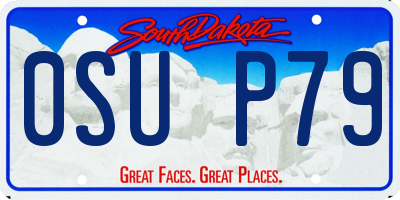 SD license plate 0SUP79