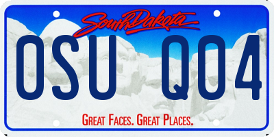 SD license plate 0SUQ04