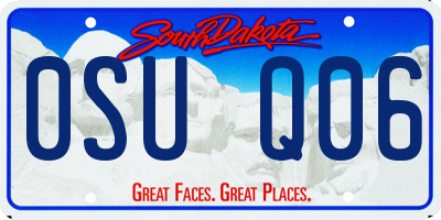 SD license plate 0SUQ06