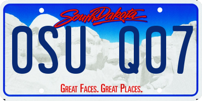 SD license plate 0SUQ07