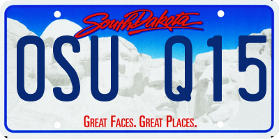 SD license plate 0SUQ15
