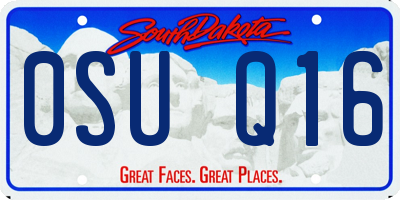 SD license plate 0SUQ16