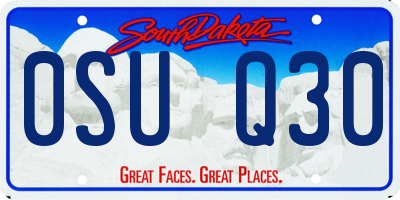 SD license plate 0SUQ30