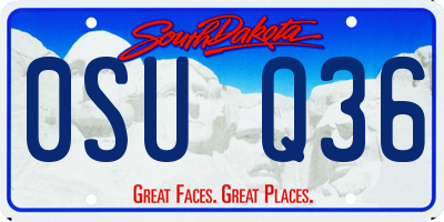 SD license plate 0SUQ36