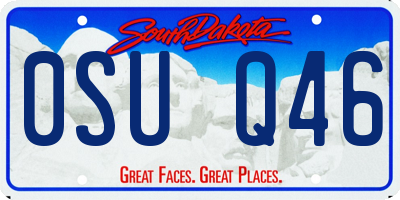 SD license plate 0SUQ46