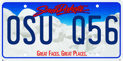 SD license plate 0SUQ56