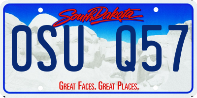 SD license plate 0SUQ57