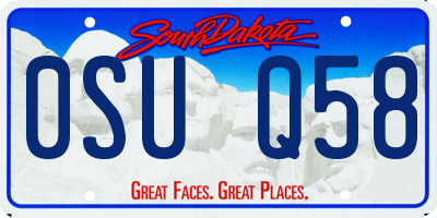 SD license plate 0SUQ58