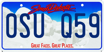 SD license plate 0SUQ59