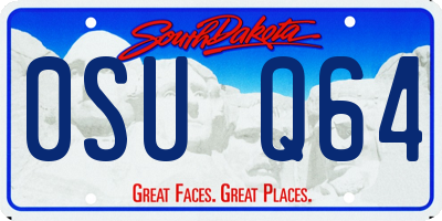 SD license plate 0SUQ64