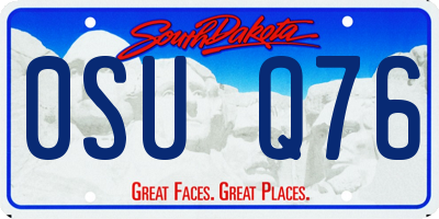 SD license plate 0SUQ76
