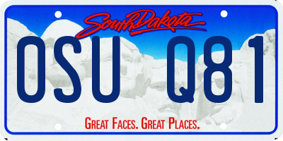 SD license plate 0SUQ81