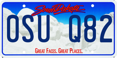 SD license plate 0SUQ82