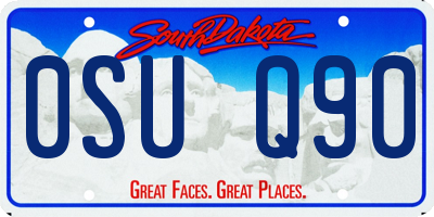 SD license plate 0SUQ90
