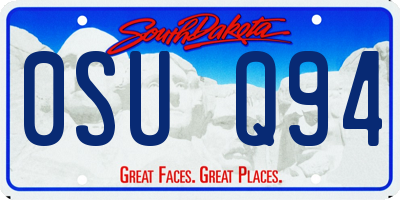 SD license plate 0SUQ94