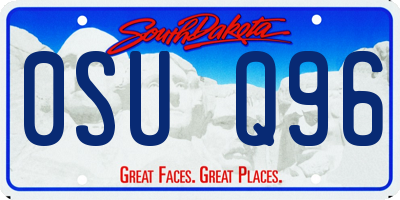 SD license plate 0SUQ96