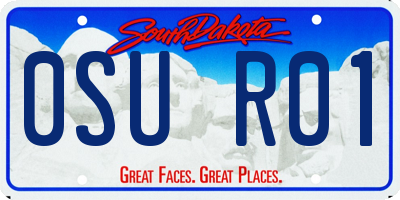 SD license plate 0SUR01