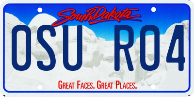 SD license plate 0SUR04