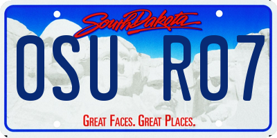 SD license plate 0SUR07