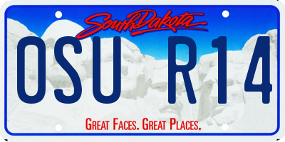 SD license plate 0SUR14