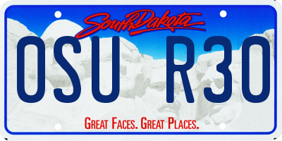 SD license plate 0SUR30